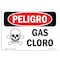 Signmission OSHA Danger Sign, Chlorine Gas Spanish, 24in X 18in Decal, 18" H, 24" W, Chlorine Gas Spanish OS-DS-D-1824-LS-1066 - alternate 1